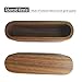 1 Pack Business Card display Holder, Brown Walnut Wood Card Case for desk desktop, wooden Name Card Stand for Office, Name Card Holder for Tables Organizer index card filing