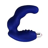 Inverlee Silicone Waterproof G Point Stimulate Prostate Massager Anal Vibrator Sex Toys For Man Gay (Blue)