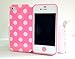8pcs Cute Colorful White Polka Dots Gel Silicone Case Cover Skin for iPhone 4 4S+Polka Dots Sticker