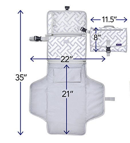 image for Li'l Darlings Portable Baby Diaper Changing Pad – Compact Clutch and