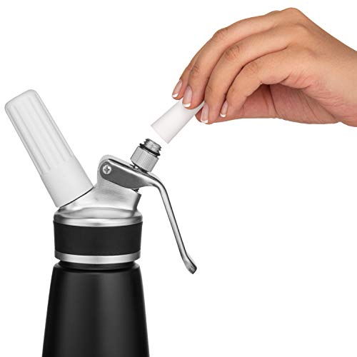 PROFESSIONAL ALUMINUM WHIPPED CREAM DISPENSER Stainless Steel trigger