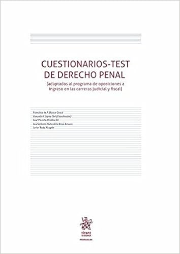 Livres Couvertures de Cuestionarios-test de Derecho Penal (Manuales de Derecho Penal) (Español) Tapa blanda – 22 abril 2017