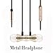 Wired Headphones,in Ear Magnetic Metal Sport Earbuds Sweatproof Headsets with Mic,Noise Canceling HiFi Stereo Heavy Bass Earphones for Workout Running Jogging Gym for iPhone Samsung by Mayama(Gold)