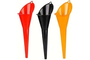 3pcs Car Motorcycle Long Mouth Funnel, Diesel Filling Tool, Plastic Anti-Splash Refueling Oil Liquid Nozzle Automatic Accesso