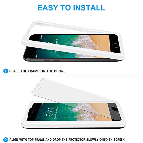 Amuoc Compatible with iPhone 7/7S Screen Protector | iPhone 8/8S Screen Protector |iPhone 6/6S Screen Protector, Tempered Glass Film for Apple iPhone 6/7 /8/6S/7S/8S 3-Pack Clear