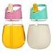 Every Loft Clear Cup Water Bottle Flip Straw Cup for Kids & Toddlers | BPA-Free Dishwasher-Safe, Spill-Proof, Unbreakable, Reusable Clear Sports Cup for Drinking 16 oz Pack of 2