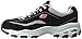 Skechers womens D'lites - Life Saver Memory Foam Lace-up Sneaker,Black/Pink,7.5 M US