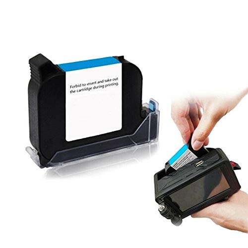 PEKOKO 25.4mm Handheld Inkjet Printer with Solvent Quick Dry Ink for Marking up to one-inch Tall Logos, barcodes, Letters, Numbers, and Symbols on Any Substrate