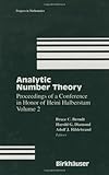 Analytic Number Theory : Proceedings of a Conference in Honor of Heini Halberstam, , 0817639330