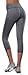 Women's Activewear Yoga Pants High Rise Slim Fit Tights Cropped Capris,Medium / 8/10,Dark Grey