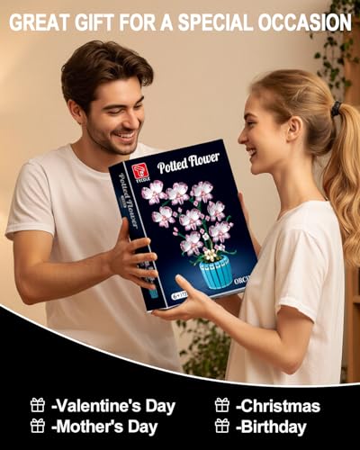 TYCOLE Orchidea Set da Costruire, 779 Fiori Artificiali Botanicals Decorazione Casa Ufficio, Regalo Bambini Adulti Adolescenti, Compleanno, Natale, San Valentino