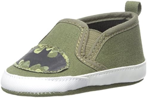 ABG Baby Batman Camo Twin Gore Sneaker (Infant), Green, 6-9 Months M US Infant