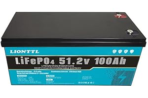 48V(51.2V) 100Ah Lithium Iron Phosphate Battery LiFePO4 5120Wh More Than 5000 Times Charge and Discharge Deep Cycle Battery, 