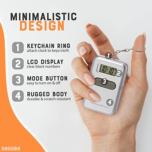 Talking Clock For Blind Keychain Alarm Small Digital Clock Keychain with Alarm for Visually