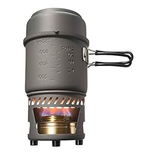Esbit Spiritus-kookset, compact formaat, grote en kleine pot, camping, rugzakreizen, wandelen, outdoor koken