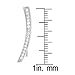 Beaux Bijoux Sterling Silver 925 CZ Curved Bar Ear Climber Crawler Cuff Studs Hypoallergenic Earrings