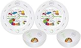 2 in 1 PORCELAIN Portion Perfection Bariatric Surgery Bowl and Plate Set (2 Bowls & 2 Plates) Helps Control Your Diet Calorie Intake Weight Loss giving you the Perfect Portion