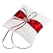 Yosoo 20cmx20cm Bridal Wedding Pocket Ring Pillow Cushion Bearer with Double Hearts Decoration, Red