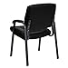 Flash Furniture Haeger Black LeatherSoft Executive Side Reception Chair with Titanium Gray Powder Coated Frame