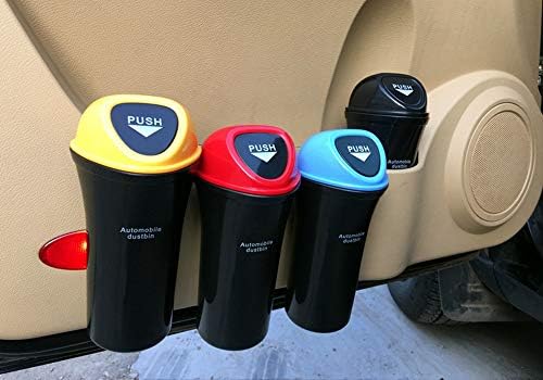 XIAOLI Car Trash Can Organizer Garbage Holder Automobiles Storage Bag Accessories Auto Door Seat Back Visor Trash Bin Paper Dustbin (Color : Yellow)