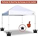 KEYMAYA 10x10 Ez Pop Up Canopy Tent Commercial Instant Shelter Canopies with Heavy Duty Roller Bag,Bonus 4 Canopy Sand Bags (Dark Gray)