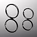 Sumind 40 Pieces Flat Key Rings Metal Split Rings Keyrings Keychain Ring for Car Home Keys Attachment, 1 and 1.25 Inch, Black