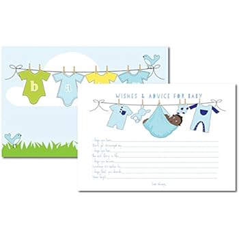 Amazon Com Baby Boy Shower Wishes And Advice Cards By L P Designs Amazon Com Baby Boy Shower Wishes And Advice Cards By L P Designs