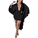 Kafiloe Womens Sexy Batwing Sleeve Cape Deep V Neck Party Bodycon Short Mini Dress Clubwear Plus Size