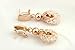 BAMOER 18K Rose Gold Plated Filigree Cubic Zirconia Round Halo Dangle Earrings for Women Girls CZ Jewelry