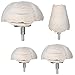 MATCC 4 Pack Polishing Wheel White Flannelette Polishing with 1/4'' Handle for Metal Aluminum,Stainles Steel,Chrome,Jewelry,Wood,Plastic,Ceramic,Glass,etc