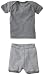 Burt's Bees Baby Unisex Baby Essentials Solid Tee/Striped Shorts (Baby)-Heather