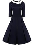 Women's 50s Style Rockabilly Pinup Cotton Swing Vintage Dress (Premium)