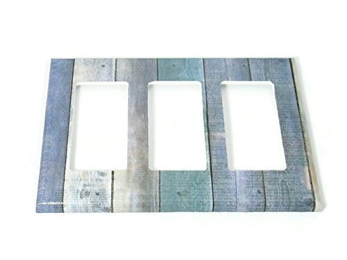 Triple Rocker Lightswitch Plate Blue Barnwood (282TR)