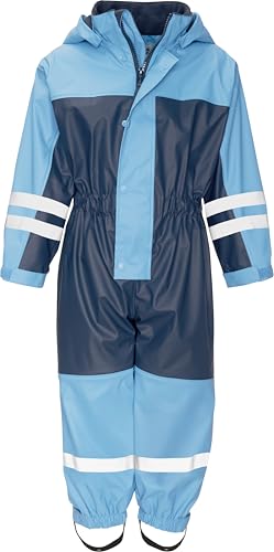 Playshoes Warmer Wasserdichter Matschanzug Regenbekleidung Unisex Kinder,marine Overall,74