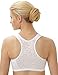 Glamorise womens Full Figure Plus Size Complete Comfort Wirefree Cotton T-Back Bra #1908, White, 38DD/F
