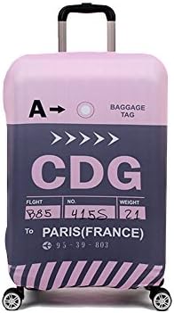 Rainproof Luggage Protective Cover Suitcase Protector Carry-on and Checked-in Size (Small, Paris)