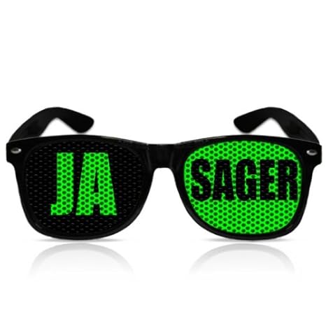 Partybrillen Spassbrille JGA Zubehör Accessoire Junggesellenabschied Party Sonnenbrille - Ja Sager (Schwarz)