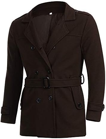 SMALLE ◕‿◕ Outwear for Men, Autumn Winter Slim Fit Long Sleeve Suit Top Jacket Trench Coat Outwear