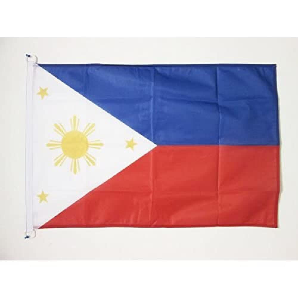 AZ FLAG - Philippines Flag - 3x5 Ft - For Outdoor - Filipino Banner Knitted Polyester with Two Plastic Rings - Fade Resistant - Vivid Colors - 3' x 5' Feet - 150x90 Cm
