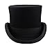 Ztl Unisex Wool Felt Top Hat Victorian Style Hatter Top Hat Vivi Magic Hat Performing Cap Black