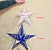 Time Away Paper Star Lantern Decorations - 1 Large Metallic Silver Star, 1 Medium Metallic Star and 1 Small White Star with LED Lights