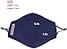 Aniwon Dust Mask, 2 Pack PM 2.5 Anti Dust Pollution Mask With 4 Pcs Activated Carbon Filter Insert,Washable Cotton Mouth Mask With Adjustable Straps (Black+Navy Blue)