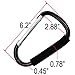 Shells Classy Black Color Extra-Large D-Shape Super-Handy Snap Hook Hanger Bags Holder Carrier Mommy Hook Carry Handle with Soft Foam Grip