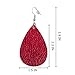 PAMASE 10 Pairs Fashion Teardrop Faux Leather Earrings Petal Dangle Leaf Drop Handmade Lightweight Women Girls Earrings (Teardrop)