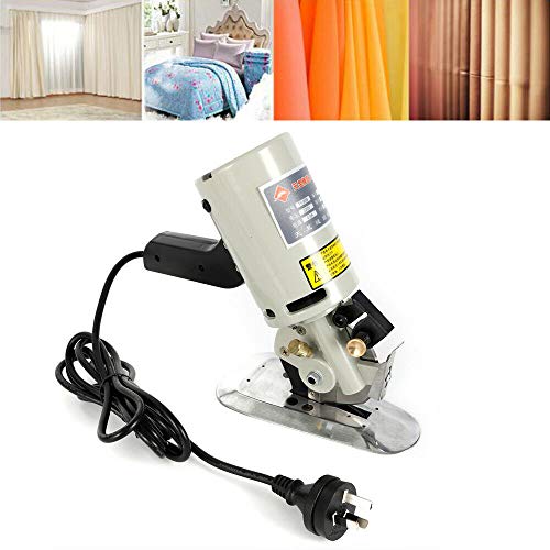 Electric Cloth Cutter, 110V 200W Cloth Textile Cutting Machine 90mm Octagon Round Blade Knife Fabric Cutter (US Shipping)