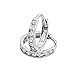 14k REAL White Gold 2mm Thickness CZ Channel Set Hoop Huggie Earrings (12 x 12 mm)