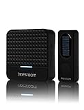 TEESROOM Solar Wireless Doorbell Kit Waterproof Remote Panel Push Button Plug-in Receiver with LED night light at 980 Feet 52 Chime for Outdoor/Indoor Use No Batteries Required for the Receiver Black