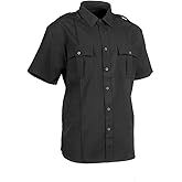 First Class Men's Polycotton Short Sleeve Uniform Shirt - Tactical Work Utility and Safety Security Shirt