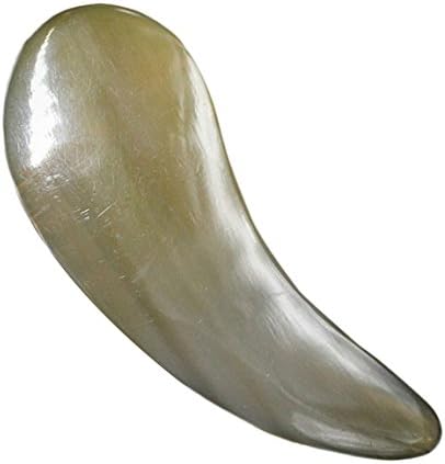 Growing Wild Comma Shape Natural Yak Horn Gua Sha Therapy Scraping Massage Tool