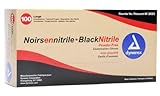Dynarex - Powder-Free Heavy-Duty Black Nitrile Exam Gloves - Box - Size: Medium